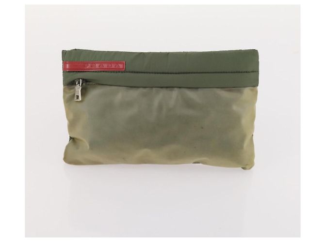 Pequin FENDI Gucci PRADA Borsa in Tela Pecan Canvas Nylon 5 Set Marrone Nero Verde Auth ti3938 - vista 23