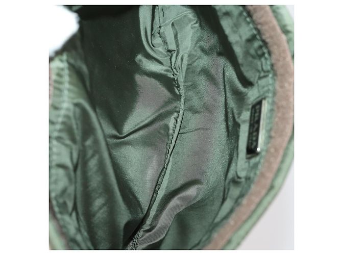 Pequin FENDI Gucci PRADA Borsa in Tela Pecan Canvas Nylon 5 Set Marrone Nero Verde Auth ti3938 - vista 27