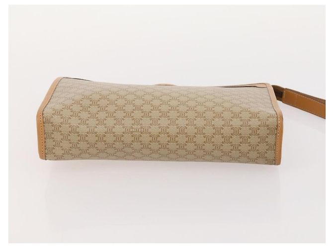 Céline Clutch CELINE in tela Macadam PVC e pelle 5 Set Marrone Beige Auth 180889 - vista 23