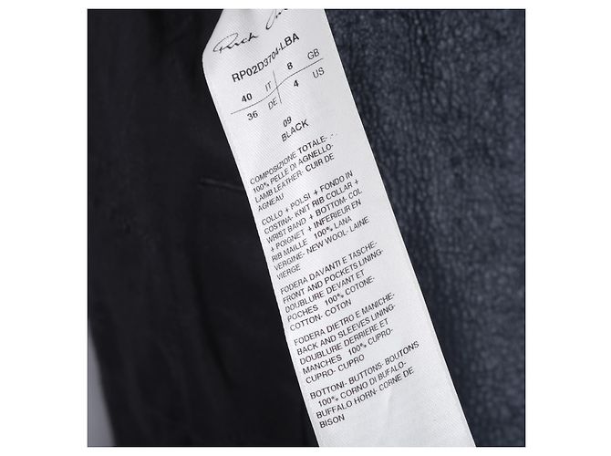 Jaqueta Rick Owens Porterville Metro Flight Preto - vista 10
