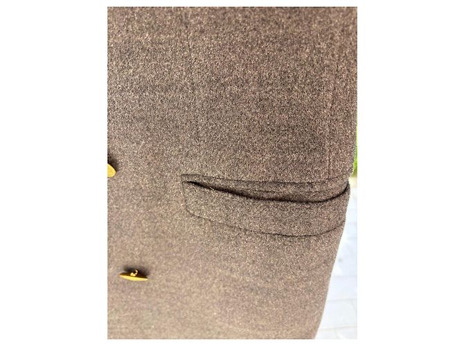 Gianni Versace Double-Breasted Grey Wool Coat - view 13