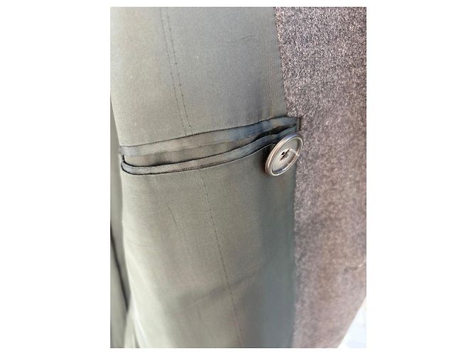 Gianni Versace Double-Breasted Grey Wool Coat - view 15