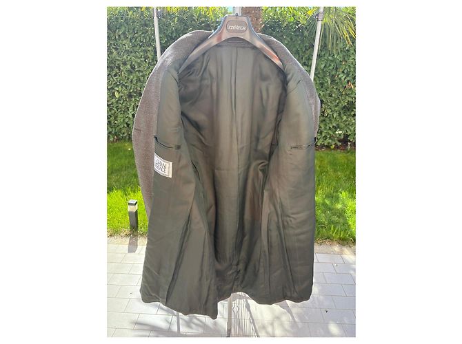 Gianni Versace Double-Breasted Grey Wool Coat - view 3