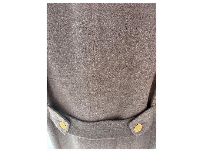 Gianni Versace Double-Breasted Grey Wool Coat - view 9