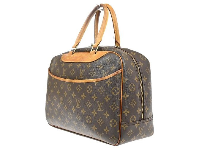 Louis Vuitton Deauville Monogram Canvas 34 Marrone - vista 3