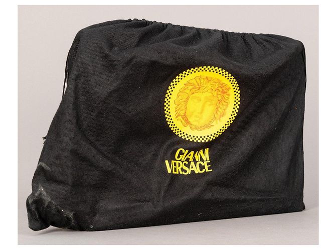 Gianni Versace Porte-documents en cuir marron Medusa - vue 4