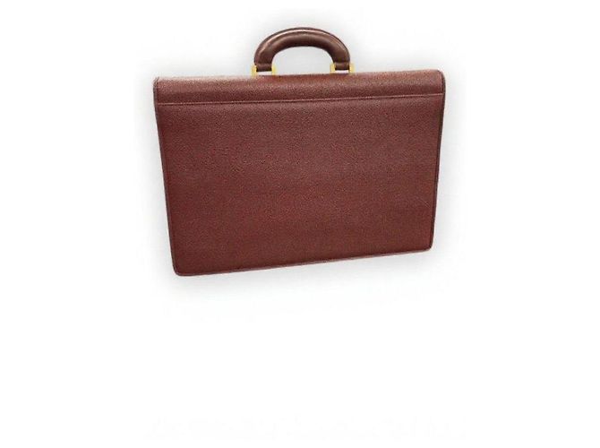 Gianni Versace Porte-documents en cuir marron Medusa - vue 6