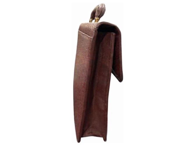 Gianni Versace Porte-documents en cuir marron Medusa - vue 7