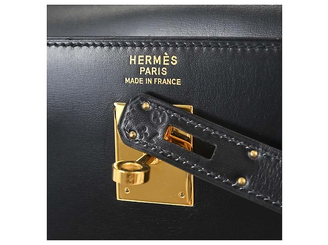 Hermès Hermes Kelly Black Box Calf with Gold Hardware 35 Nero - vista 4