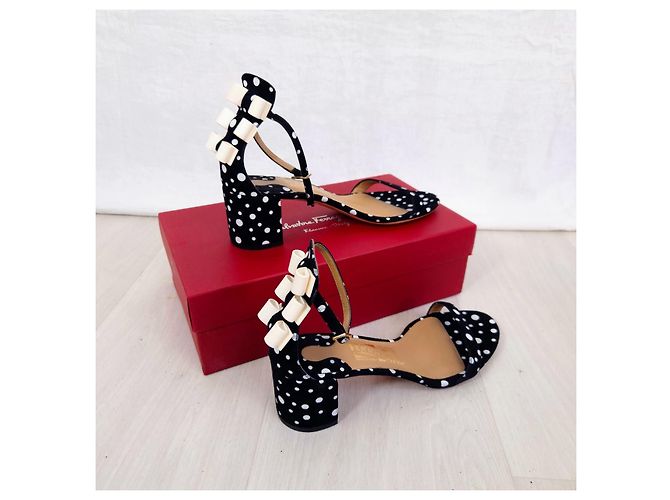 Salvatore Ferragamo x Edgardo Osorio Sandali con Tacco a Pois - vista 6