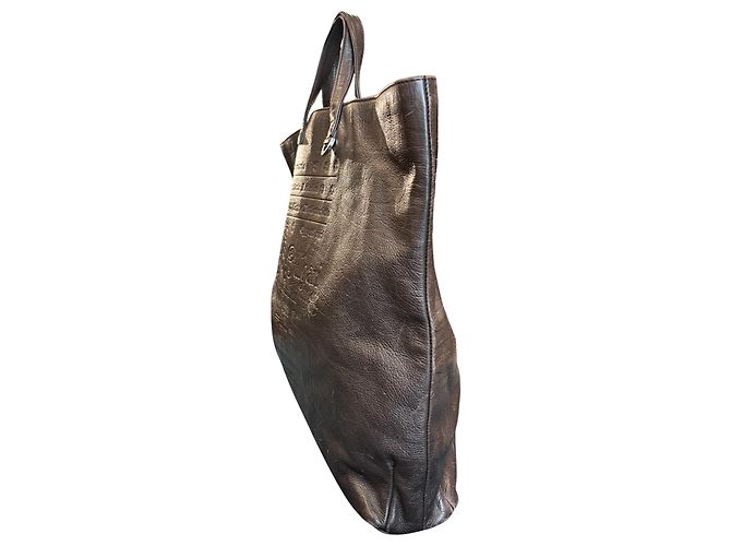 Borsa a mano in pelle marrone Bulgari - vista 3
