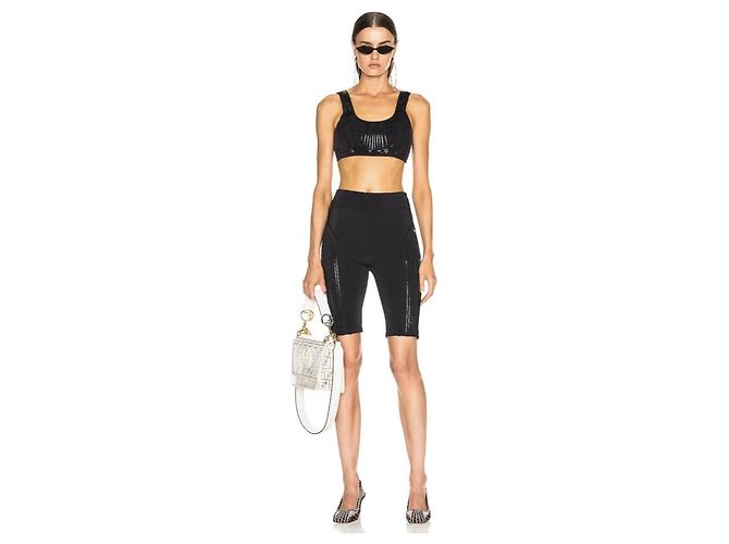 Set Sport Fendi con Top e Biker Shorts Nero - vista 3