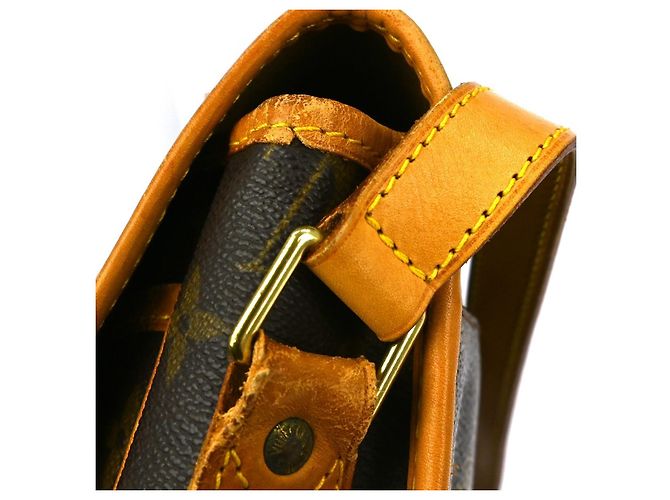 Louis Vuitton Sac Gibeciere Messenger Bag Monogram Canvas MM Marrone - vista 7