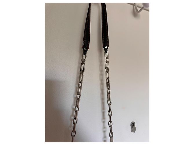 Proenza Schouler Borsa a tracolla con catena in pelle nera Nero - vista 3