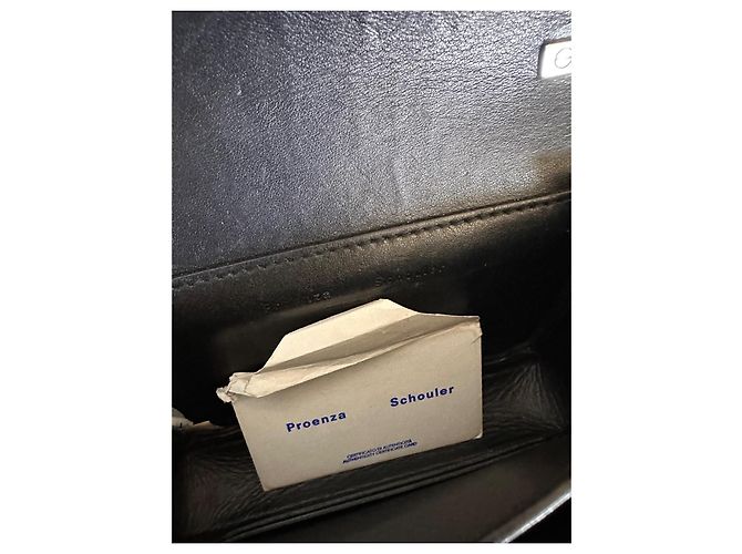 Proenza Schouler Borsa a tracolla con catena in pelle nera Nero - vista 4