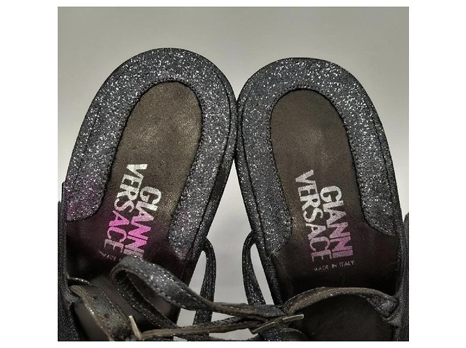 Gianni Versace Sandali Glitter Argenti Argento - vista 2