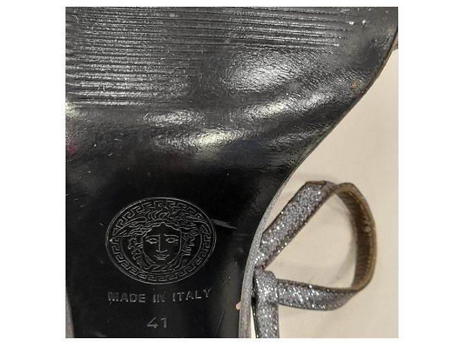 Gianni Versace Sandali Glitter Argenti Argento - vista 4