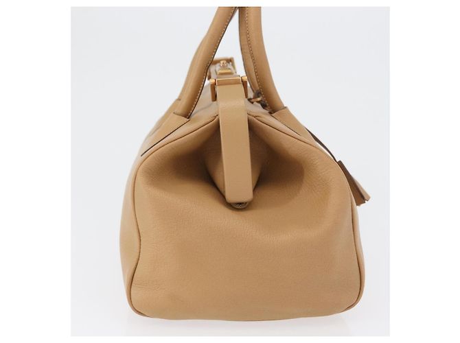 Prada Madras Cerniera Doctor Leather Small Beige - vista 4