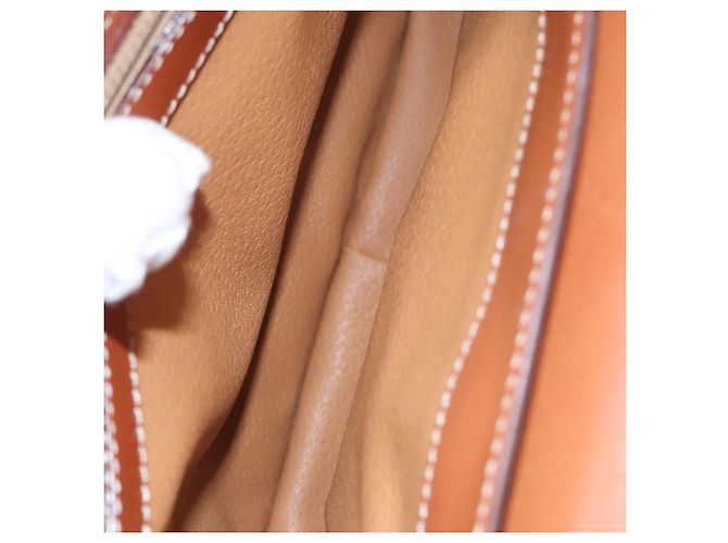 Céline Celine Vintage Convertible Top Handle Macadam Coated Canvas Medium Beige - vista 5
