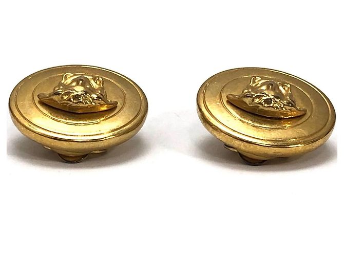 Versace Pendientes de clip redondos Medusa Dorado - vista 3