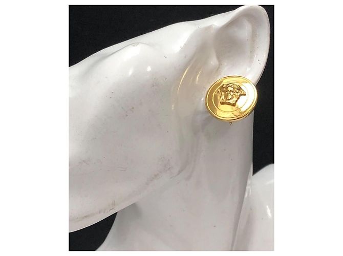 Versace Pendientes de clip redondos Medusa Dorado - vista 4