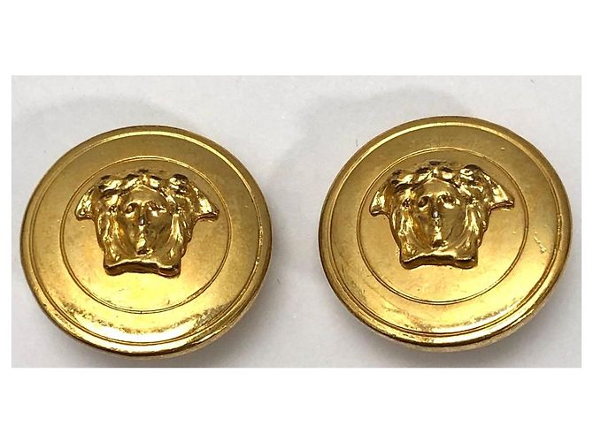 Versace Pendientes de clip redondos Medusa Dorado - vista 5