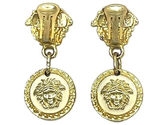 Versace Pendientes de clip Medusa Negro Dorado - vista 2