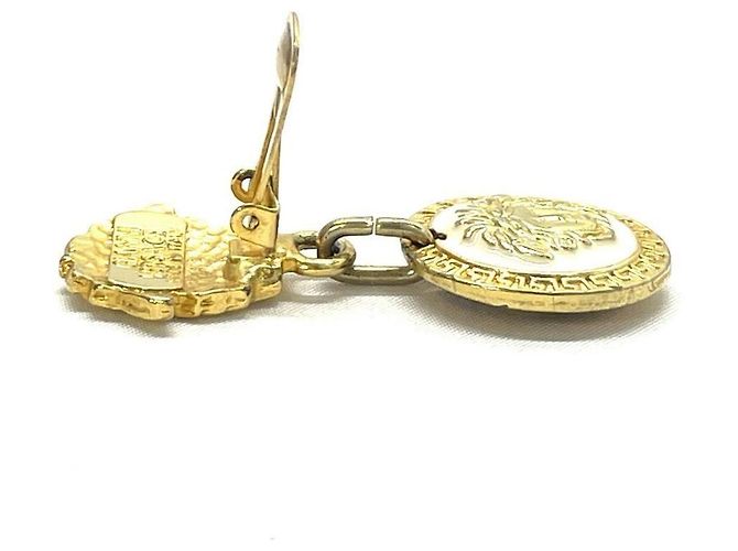 Versace Pendientes de clip Medusa Negro Dorado - vista 8