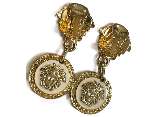 Versace Pendientes de clip Medusa Negro Dorado - vista 9