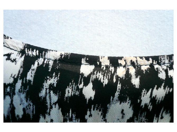 Isabel Marant Etoile Marant Étoile Abito Corto Dulce in Seta Nero e Bianco T36 - vista 10
