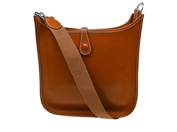 Hermès Borsa Hermes Evelyne Gen III Clemence PM Marrone - vista 4