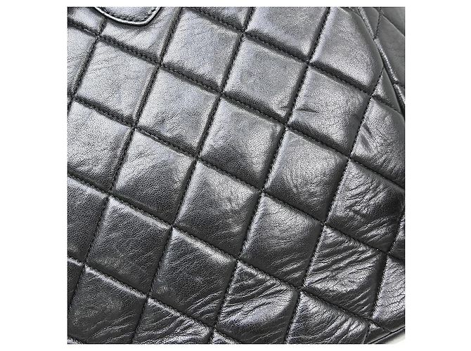 Chanel Duma Drawstring Backpack Quilted Leather Large Black - view 3
