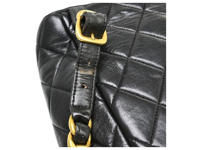 Chanel Duma Drawstring Backpack Quilted Leather Large Black - view 7