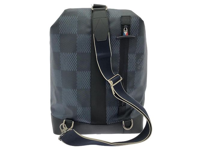 Borsa a tracolla Louis Vuitton Damier Cobalt Latitude Blu Giallo - vista 2