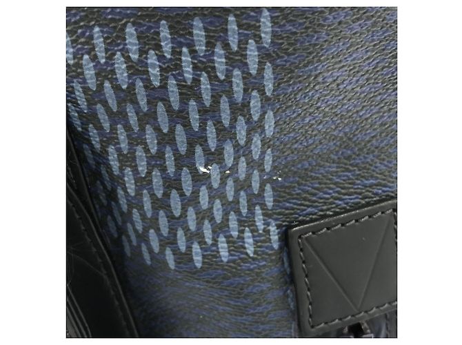 Borsa a tracolla Louis Vuitton Damier Cobalt Latitude Blu Giallo - vista 4