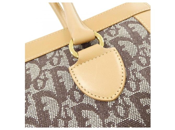 Christian Dior Handtasche aus braunem Canvas - Ansicht 4