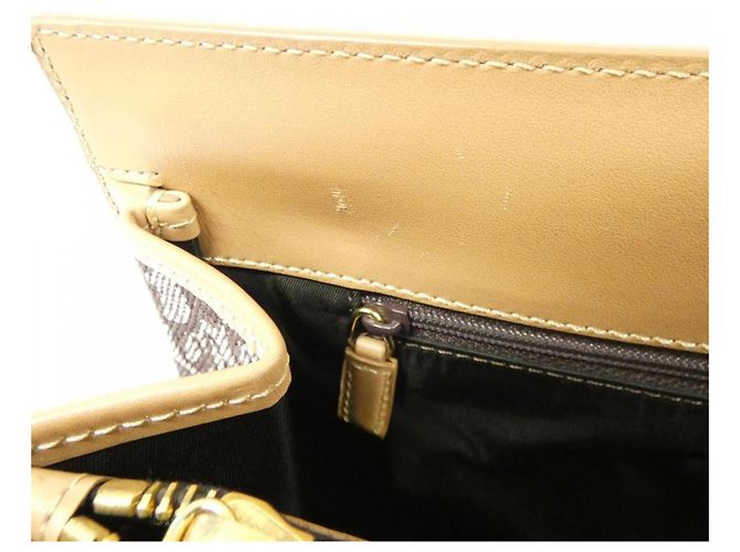 Christian Dior Handtasche aus braunem Canvas - Ansicht 9