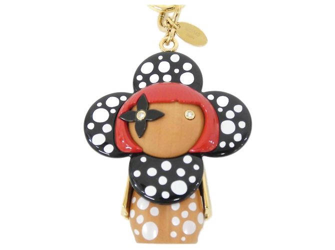 Portachiavi Louis Vuitton Vivienne Infinity Dot Nero Bianco D'oro - vista 2