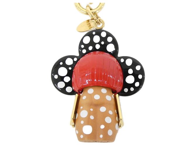 Portachiavi Louis Vuitton Vivienne Infinity Dot Nero Bianco D'oro - vista 3
