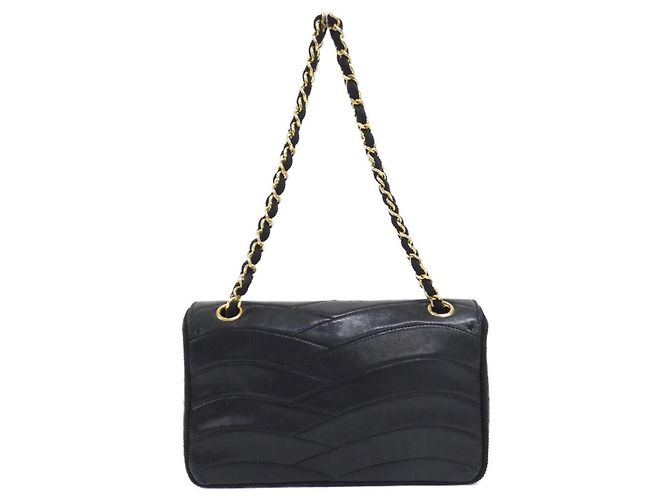 Borsa a tracolla Chanel in pelle nera Nero - vista 2