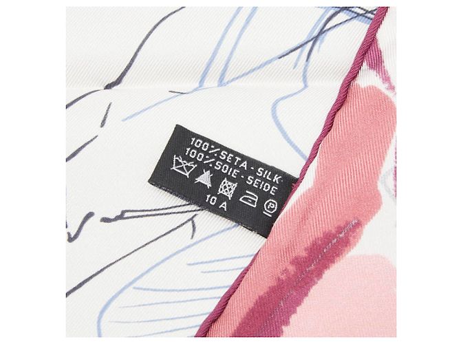 Chanel Coco Mark Camellia Flower Schal Weiß Mehrfarben - Ansicht 4