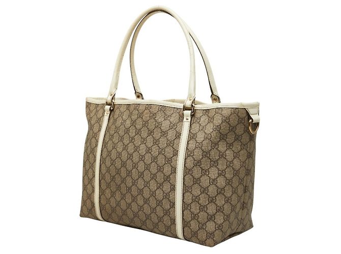 Borsa Tote Gucci GG Supreme Bianco Beige - vista 2
