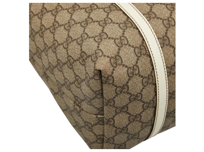 Borsa Tote Gucci GG Supreme Bianco Beige - vista 4
