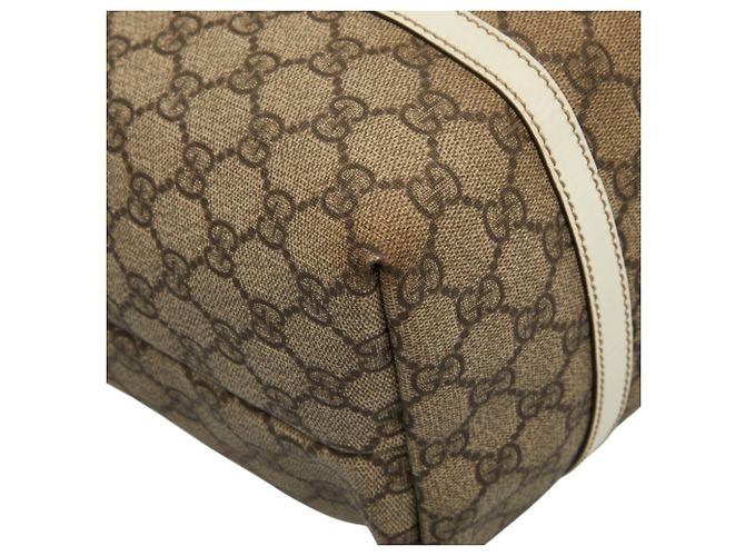 Borsa Tote Gucci GG Supreme Bianco Beige - vista 6