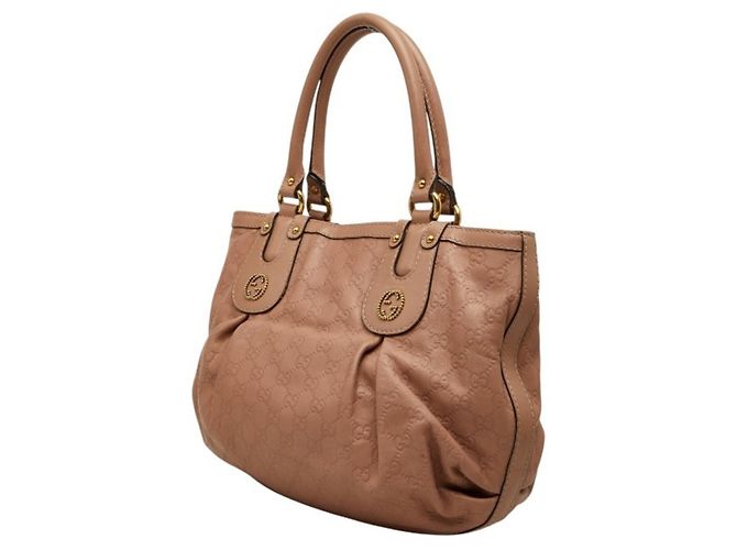 Borsa Tote Gucci Guccissima Scarlet Rosa - vista 2