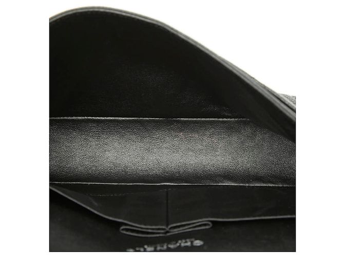 Borsa a Spalla Chanel Matelassé 25 Coco Mark Double Flap Chain Nero - vista 10