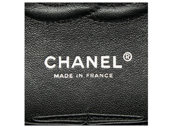 Borsa a Spalla Chanel Matelassé 25 Coco Mark Double Flap Chain Nero - vista 11