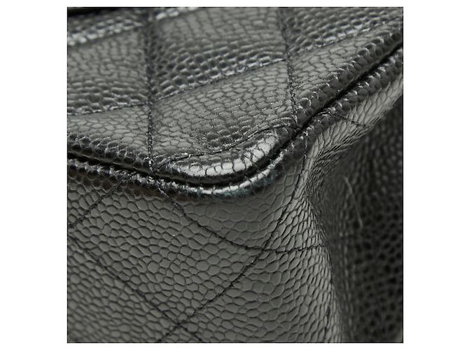Borsa a Spalla Chanel Matelassé 25 Coco Mark Double Flap Chain Nero - vista 6