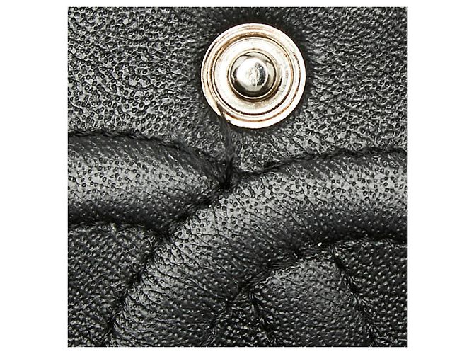 Borsa a Spalla Chanel Matelassé 25 Coco Mark Double Flap Chain Nero - vista 8