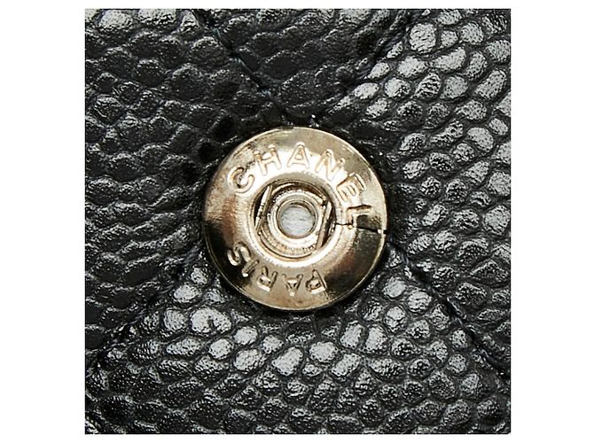 Borsa a Spalla Chanel Matelassé 25 Coco Mark Double Flap Chain Nero - vista 9